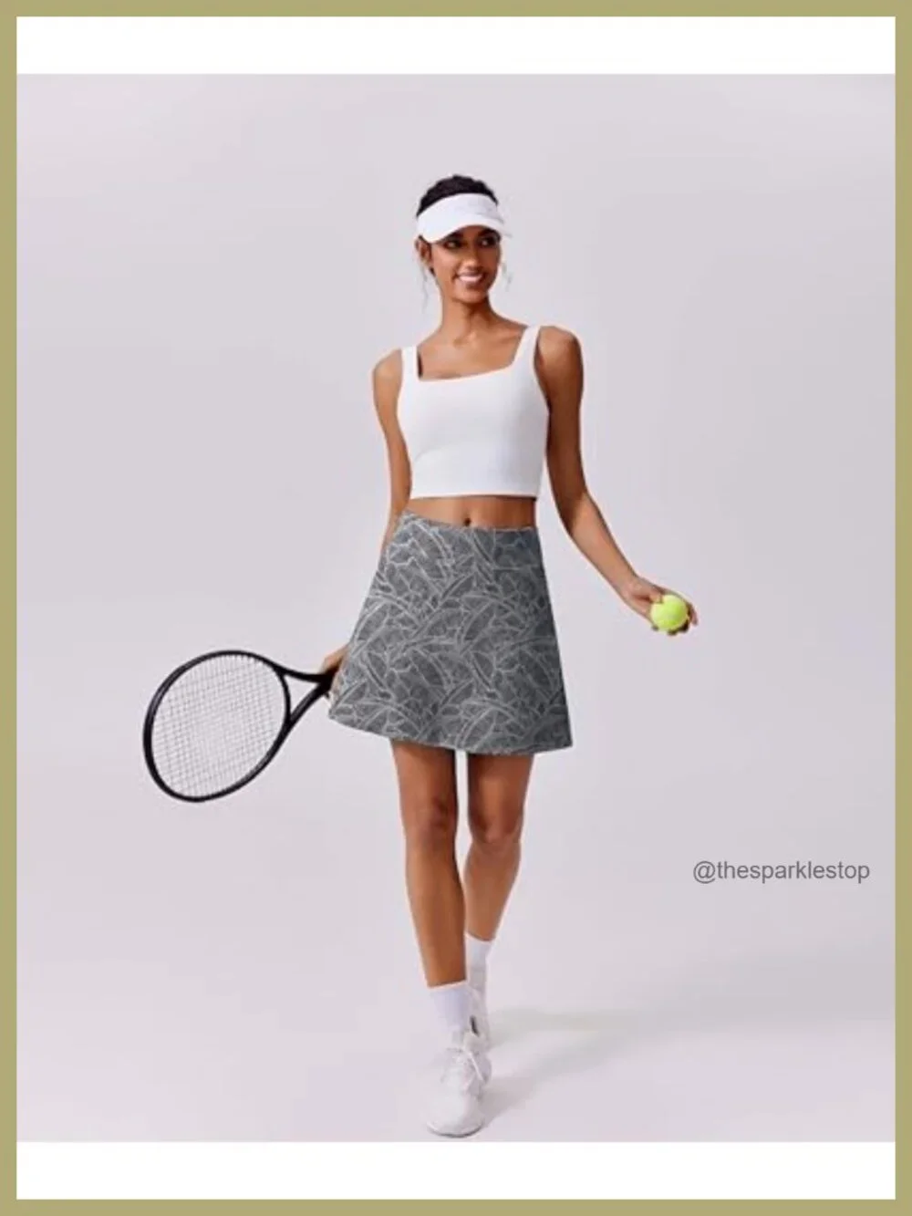 High Waisted Golf Skort with 4 Pockets UPF 50+ Quick Dry